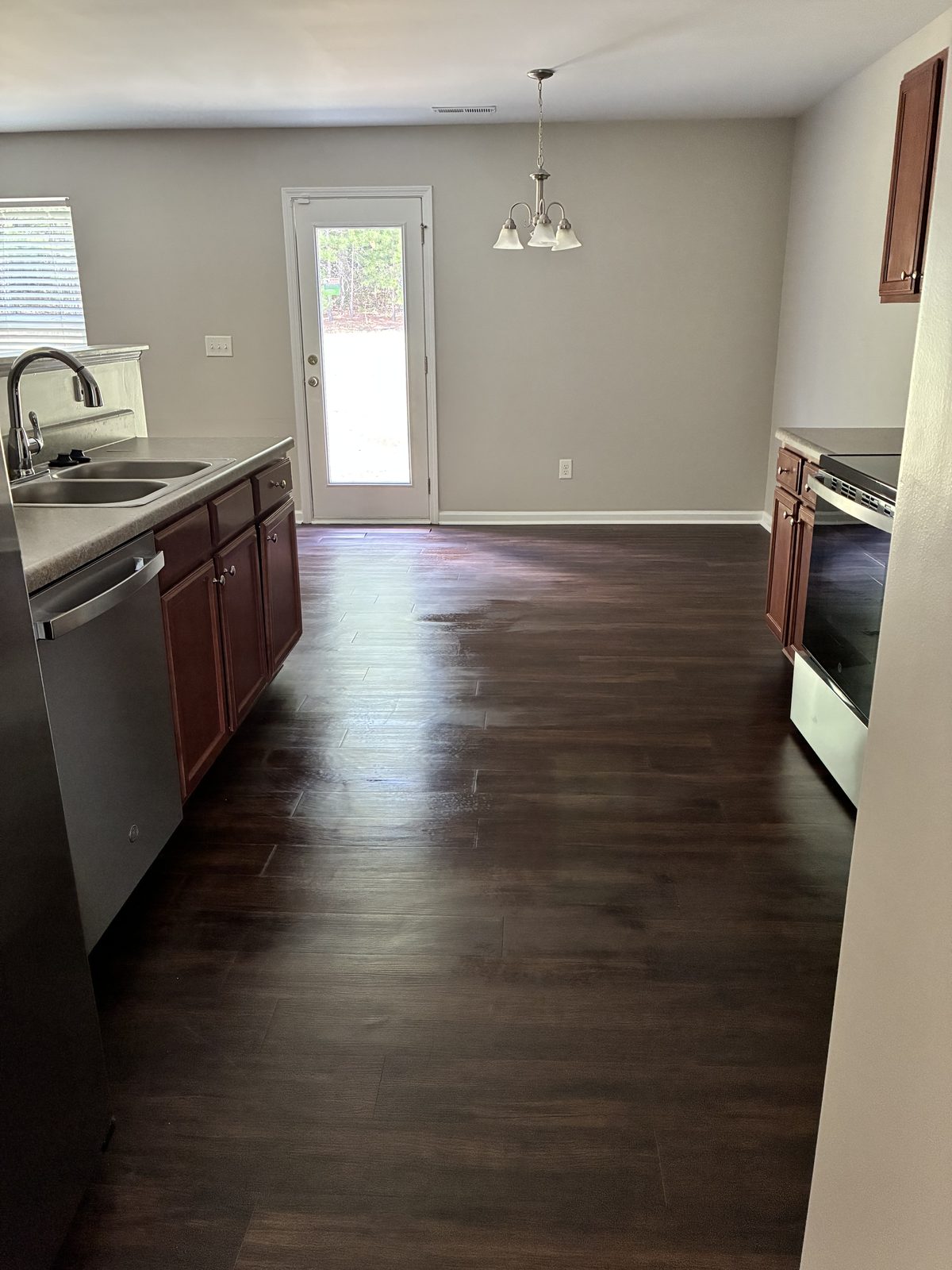 Clean kitchen and dining area