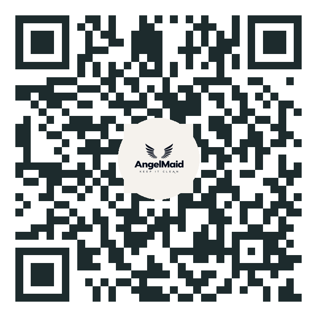 QR code to leave AngelMaid a Google review